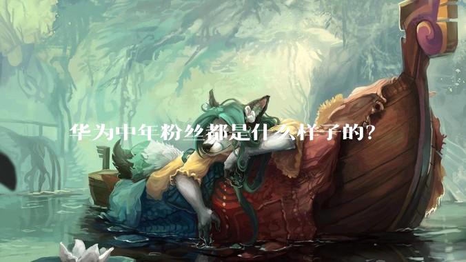 华为中年粉丝都是什么样子的？