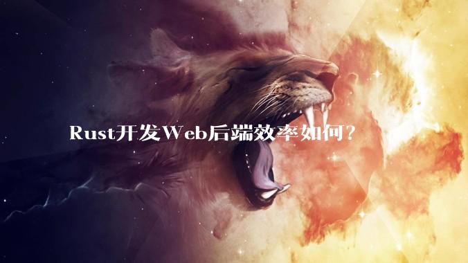Rust开发Web后端效率如何？